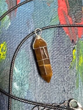 Handcrafted Tiger's Eye Pendant Necklace